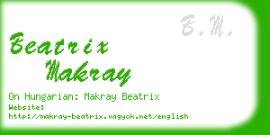 beatrix makray business card